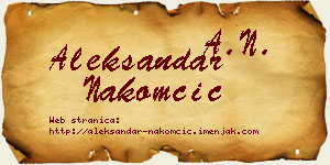 Aleksandar Nakomčić vizit kartica